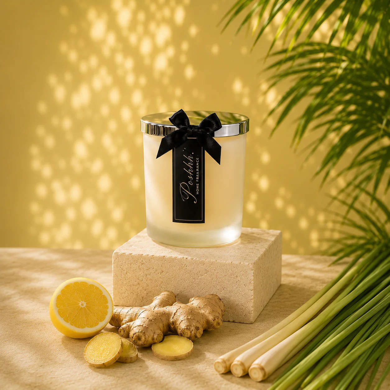 Poshhh Co Lemongrass and Ginger Candles handmade in Fife, Scotland