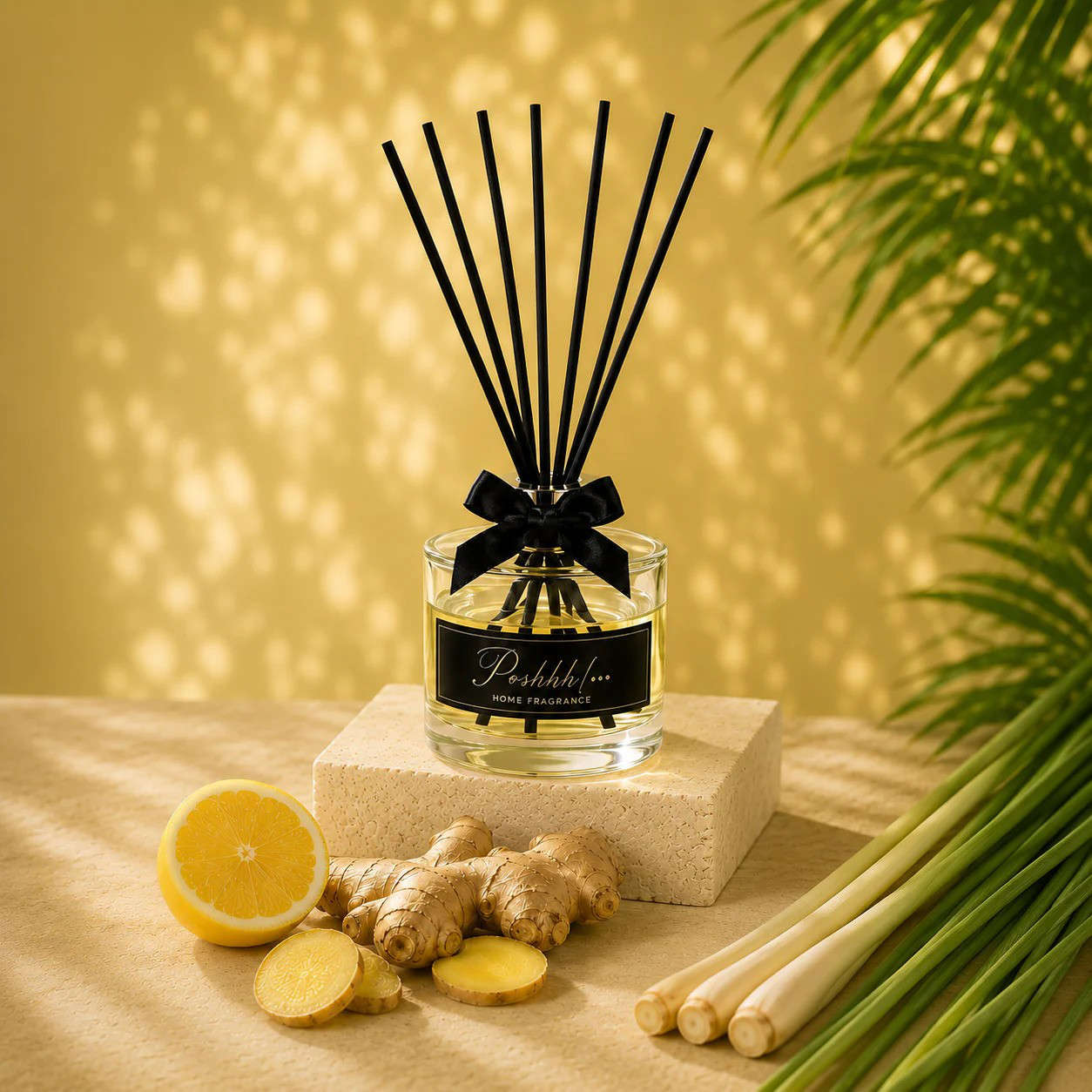 Poshhh Co Lemongrass and Ginger Reed Diffusers handmade in Fife, Scotland