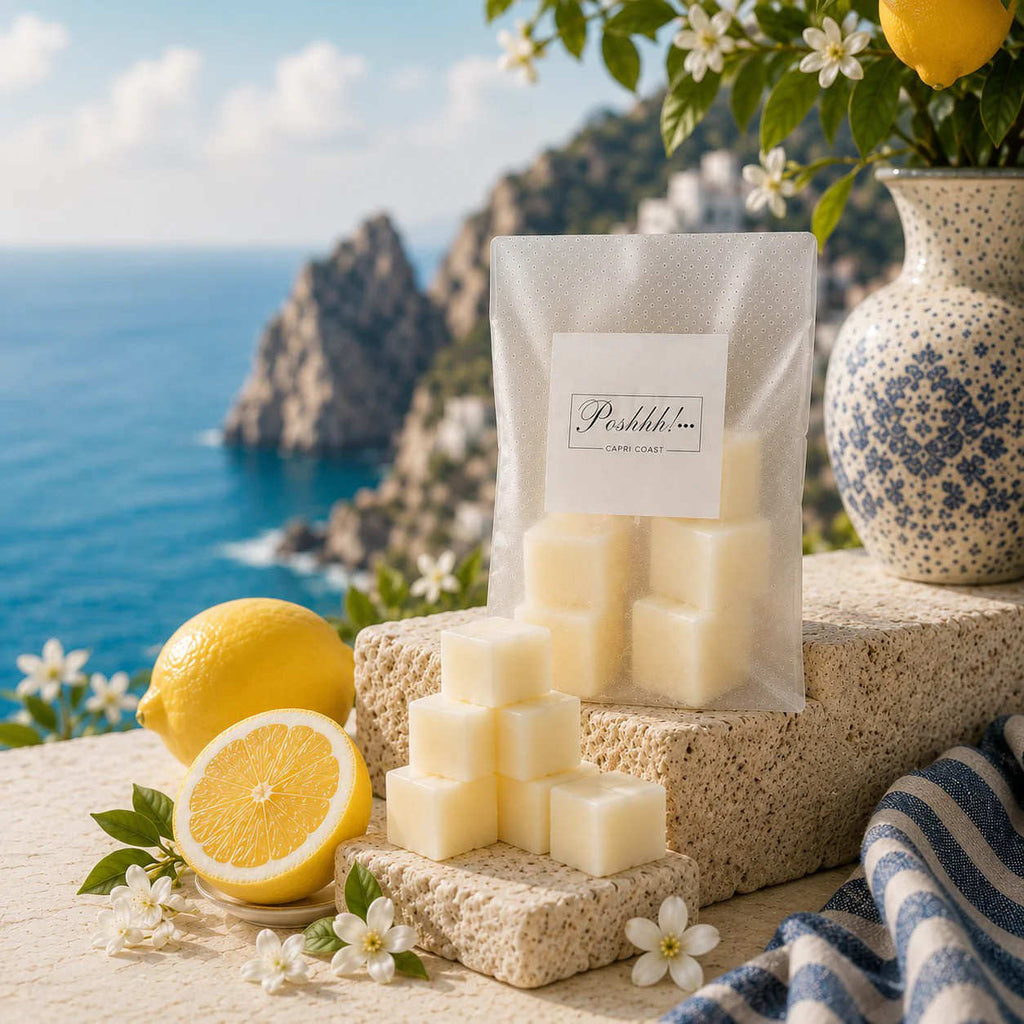 Poshhh Co Capri Coast Wax Melts handmade in Fife, Scotland