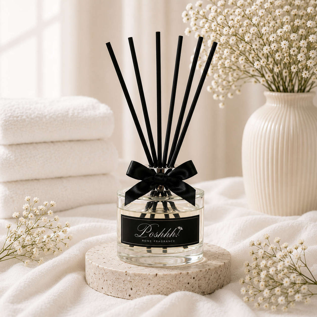 Poshhh Co Love Linen Reed Diffusers handmade in Fife, Scotland