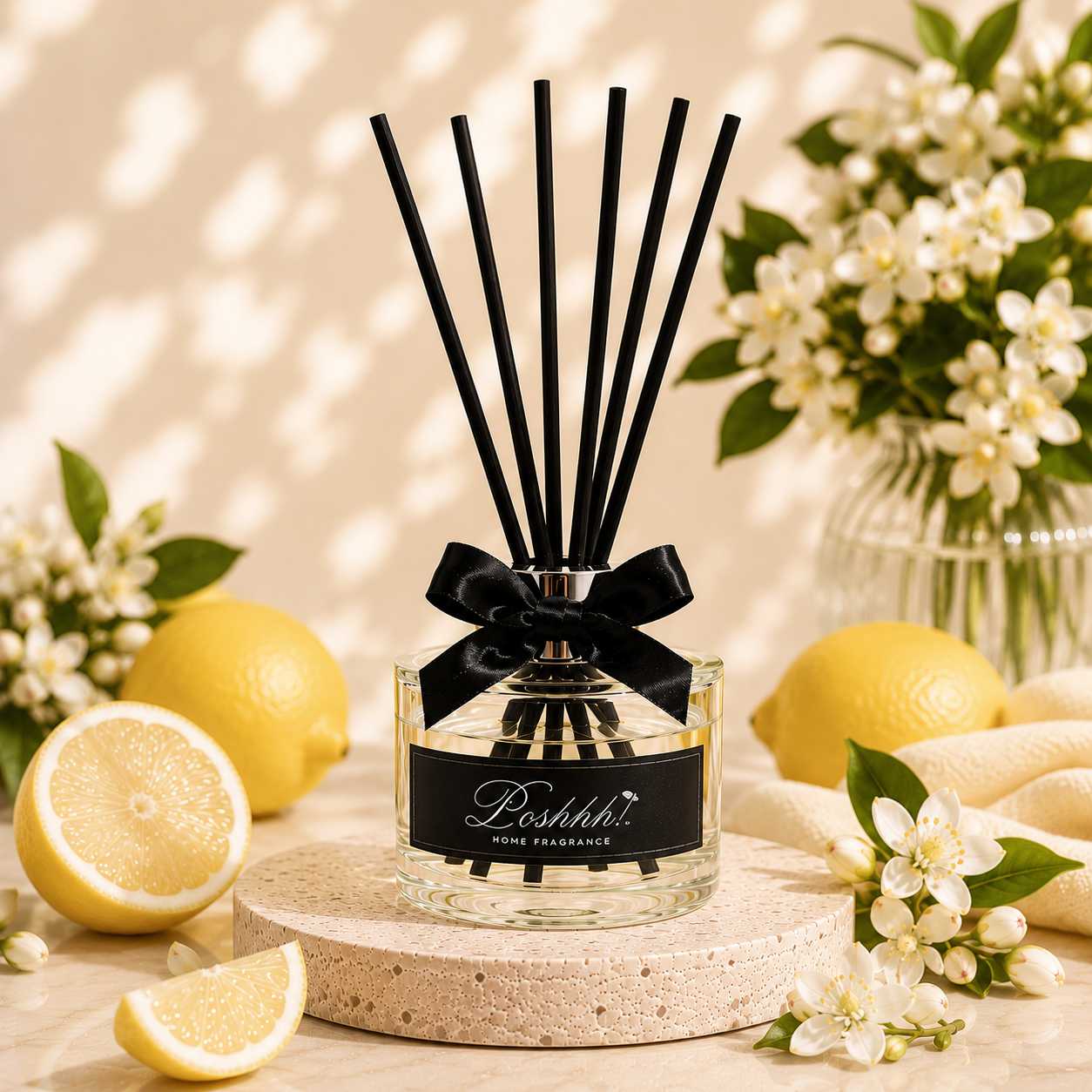 Poshhh Co Love Lemon Reed Diffusers handmade in Fife, Scotland