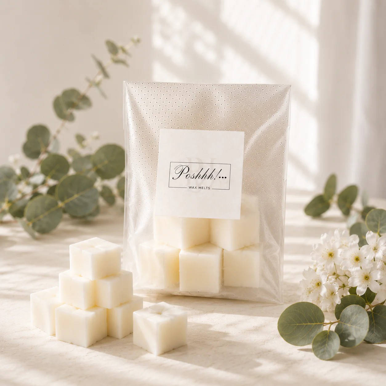 Poshhh Co White Shirt Wax Melts handmade in Fife, Scotland